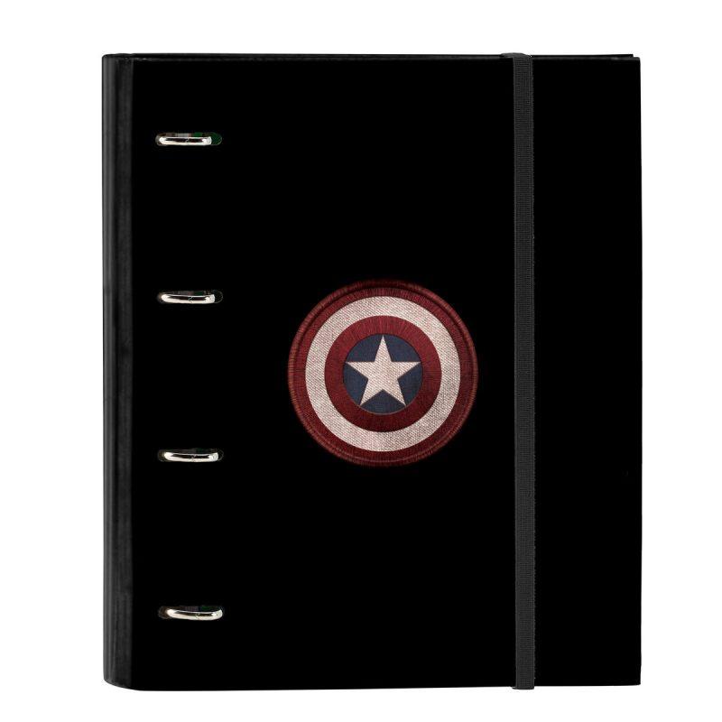 Captain America-Captain America Ring Binder Black (27 X 32 X 3.5cm)