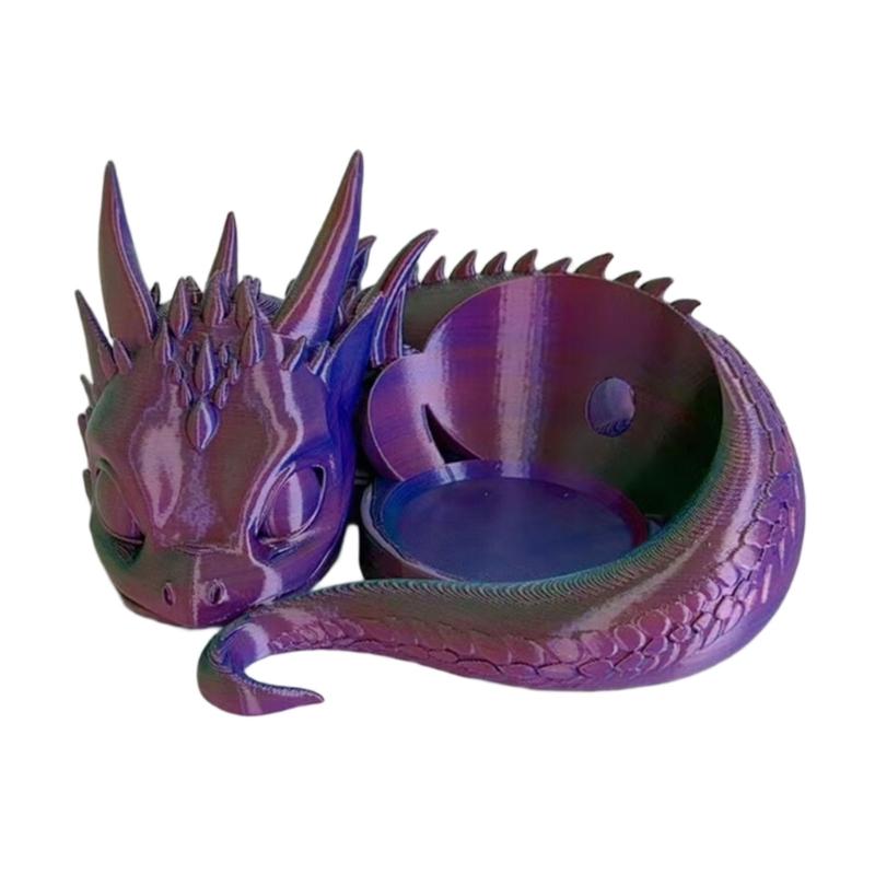 3D Printed Lying Baby Dragon Speaker Holder Stand for 4/5 3D Printed Desktop Decoration