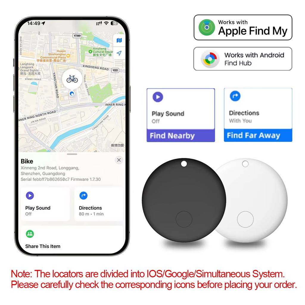 Smart Tracker Tags Item Locator for Android iOS Bluetooth Tracker Smart Tags for Keys Luggage Wallet Anti Lose Global Locator