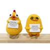 Cute Handwoven Positive Energy Duck Ornaments Handmade Crochet Plush Woolchick Duck Dolls Home Room Decor Christmas Party Gift