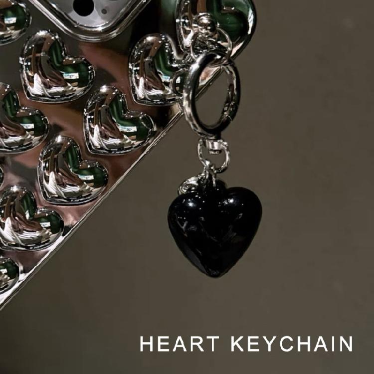 Elegant Big Heart Key Chain Crafted with Resin and Alloy Multifuntional Addition to Fashion Ensembles for Any Occasion