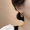 Silver Needle Zircon Geometric Earrings, European and American Fashion High-end Earrings, Niche Temperament Design Light Luxury Earrings
