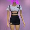 Anime Sexy Bunny Girl Cosplay Costumes Halloween Party Suit PU Leather Sexy Bodysuit Erotic Roleplay Women Sexy Lingerie