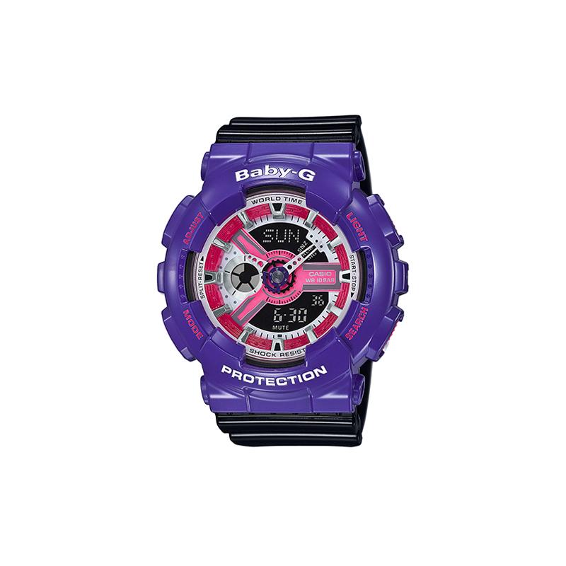 

Casio CASIOBABY-G series theme series fashion trend contrasting color vibrant street classic pointer dual display sports waterproof quartz BA-110NC-6A чорний