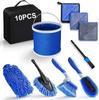 33-Piece Car Wash & Detailing Brush Kit - Interior, Air Conditioner, & Wheel Care