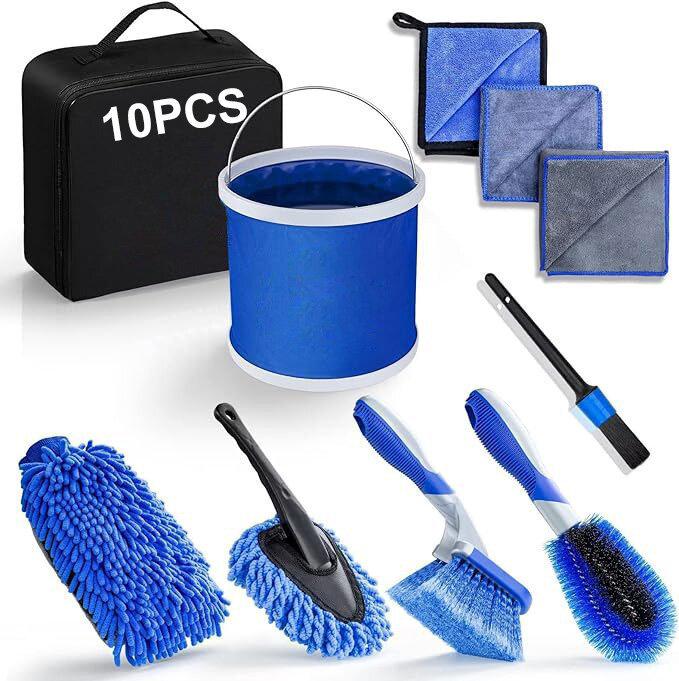 22-teiliges professionelles Autoreinigungskit: Bürsten für Räder, Klimaanlage und Innenraum zur sicheren Dekontamination