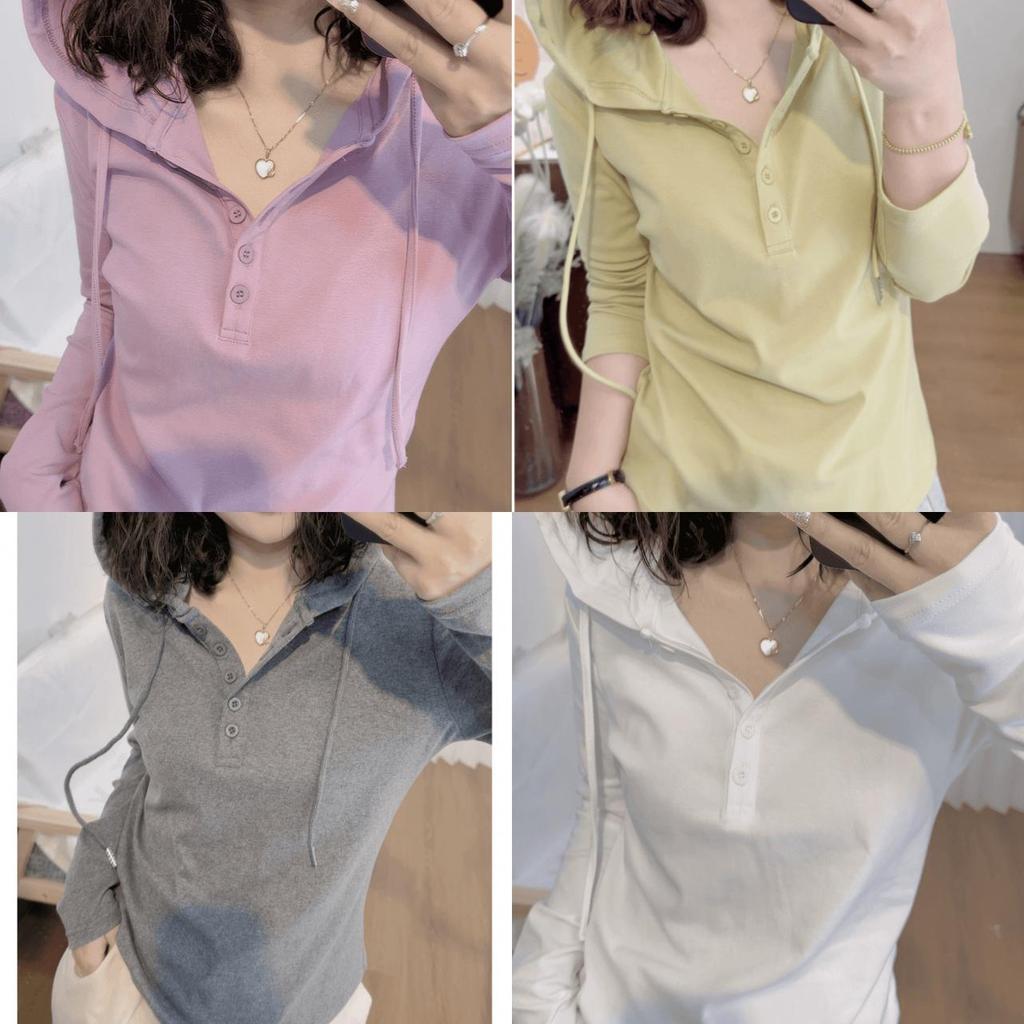 Camiseta Sudadera Minimalista de Manga Larga con Empalmes para Ropa Casual de Ocio
