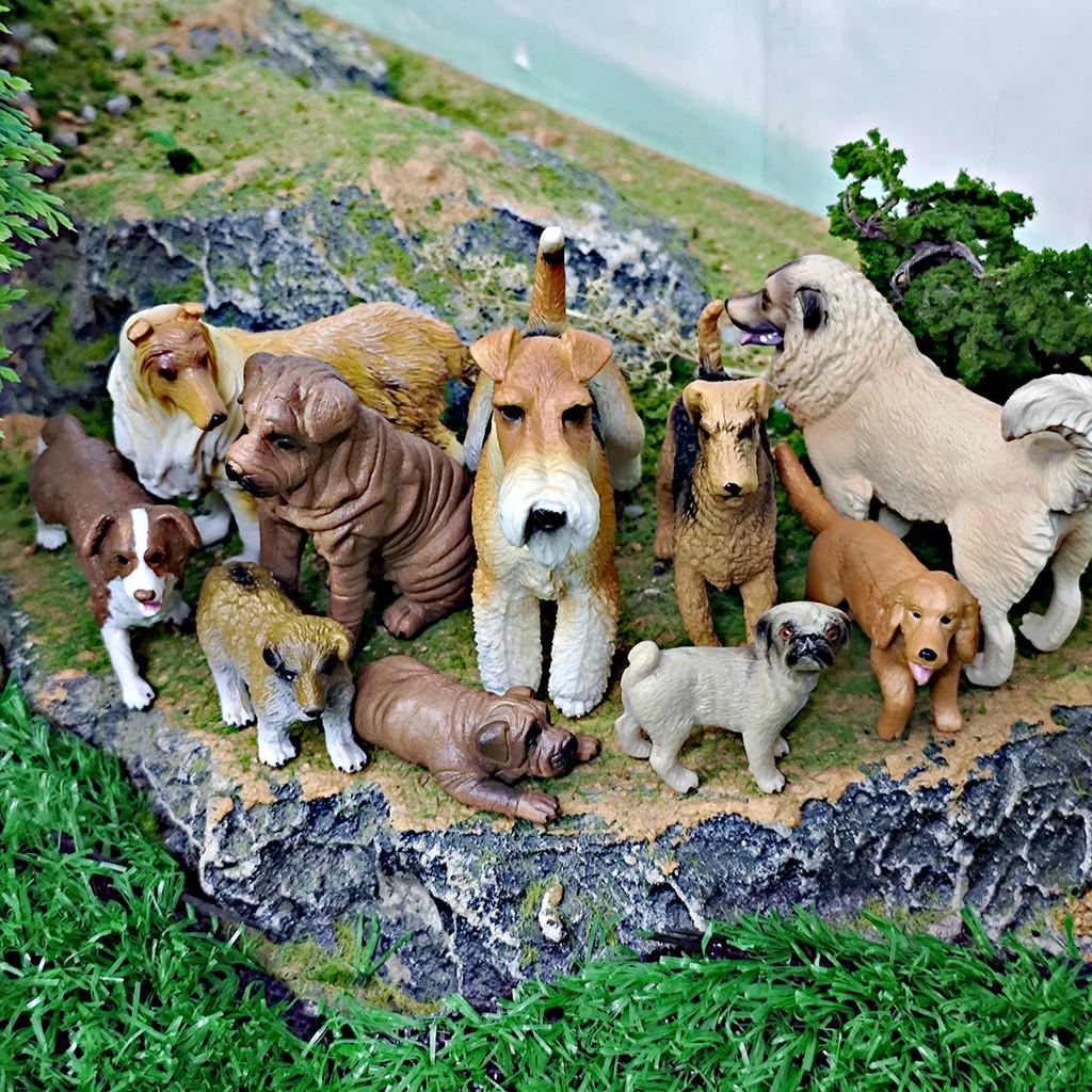 Pvc Lifelike Dog Sculpture Collection For Kids Learning And Decor