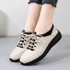 2025Women Shoes Platform Loafers Lace Up Leather Flats Trend Spring Casual Mom Shoe Mujer Zapatos Chaussure Femme