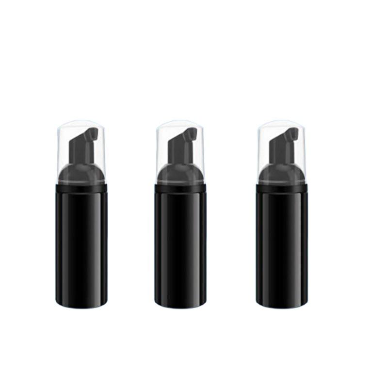 30ml Black Press-Type PET Foaming Facial Cleanser & 60ml Mousse Dispensing Bottle