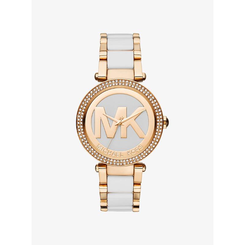 Часы Michael Kors Parker с золотистым покрытием и ацетатом MK6313 золотой