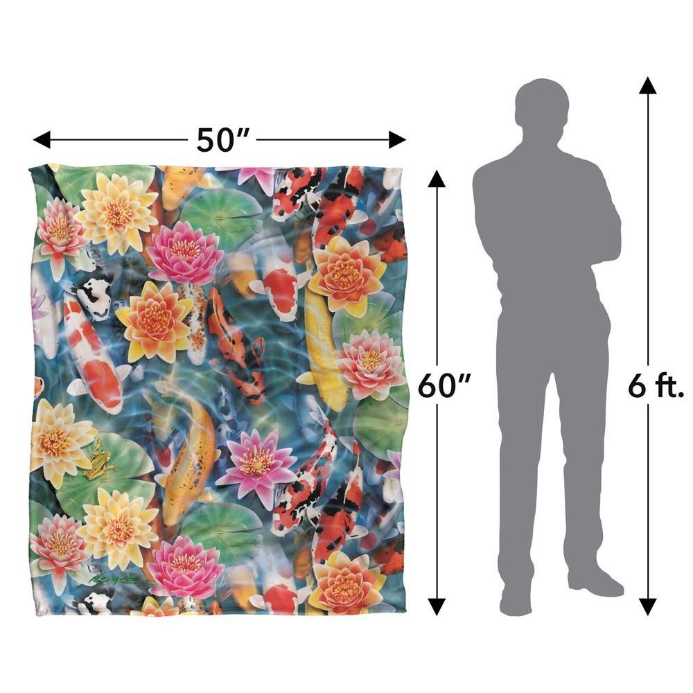 Royce McClure Silky Koi Fish Garden Supersoft Blanket