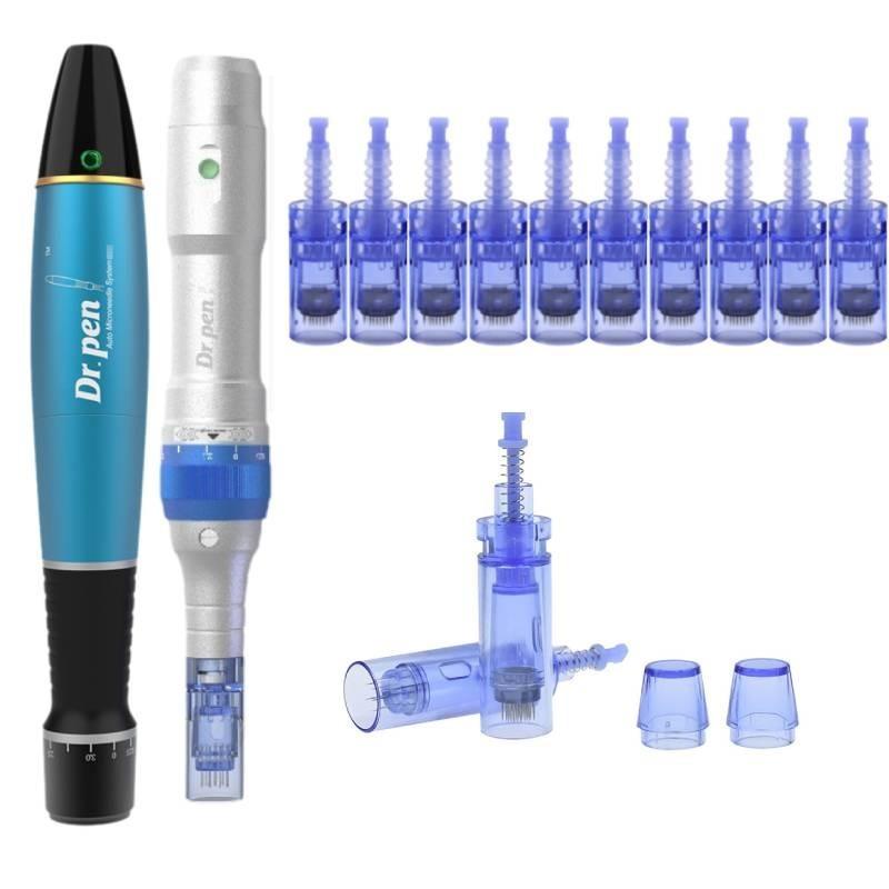 Dr.. Pen Ultima A1 Profesyonel Mikroiğneleme Kalemi 10 adet Tek Kullanımlık Şırınga Seti Kusursuz Cilt İçin