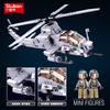 Non-Toxic 482Pcs Air Force Ah1Z Aircraft Plane Helicopter Building Blocks Military War Series Model Bricks With Figures Diy Toys For Kids