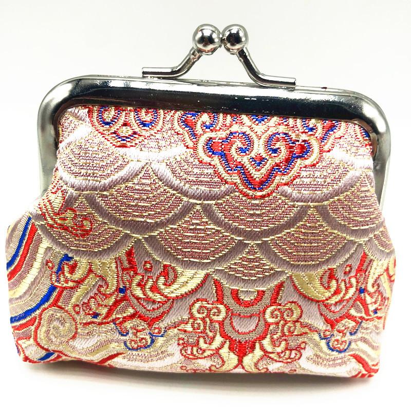 Jiangya pattern change bag women's short silk fabric coin key storage bag children's small gifts