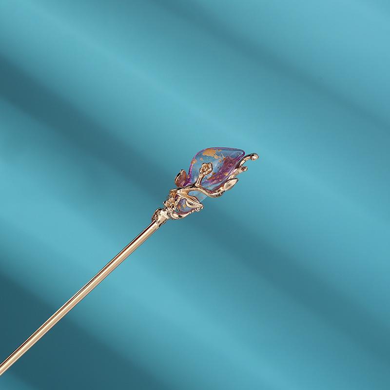 Kovová sponka do vlasů ve starobylém stylu s třásní - Elegantní ozdoba hlavy Hanfu pro každodenní nošení