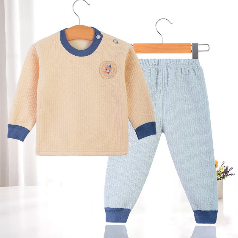 

Детские теплые костюмы, утепленная осенняя одежда из чистого хлопка, мужское и женское детское нижнее белье, весенняя, осенняя и зимняя стеганая одежда 110