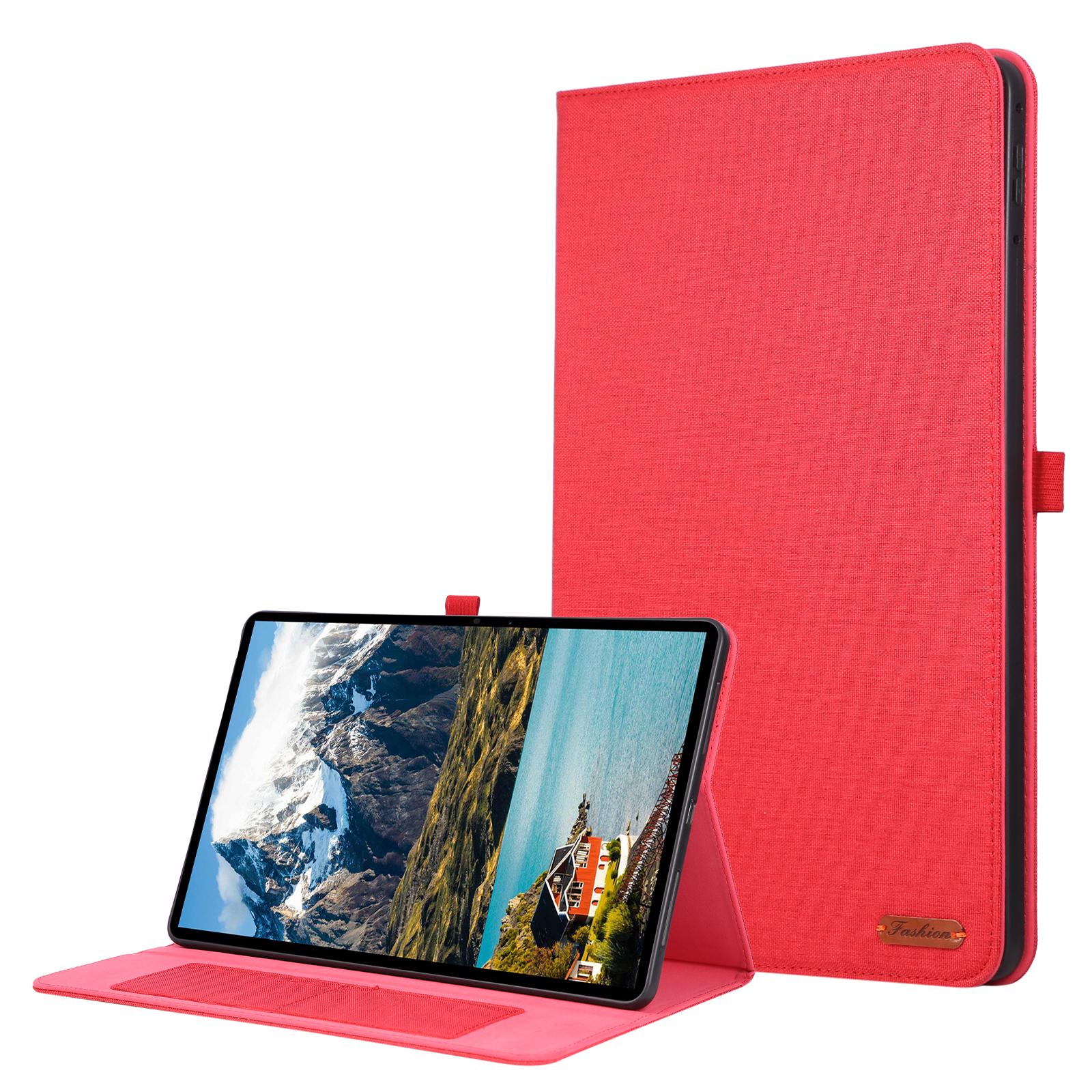 

Чехол для Infinix Xpad GT с подставкой, держателем для карт, тканевой текстурой, кожаный чехол для планшета Red