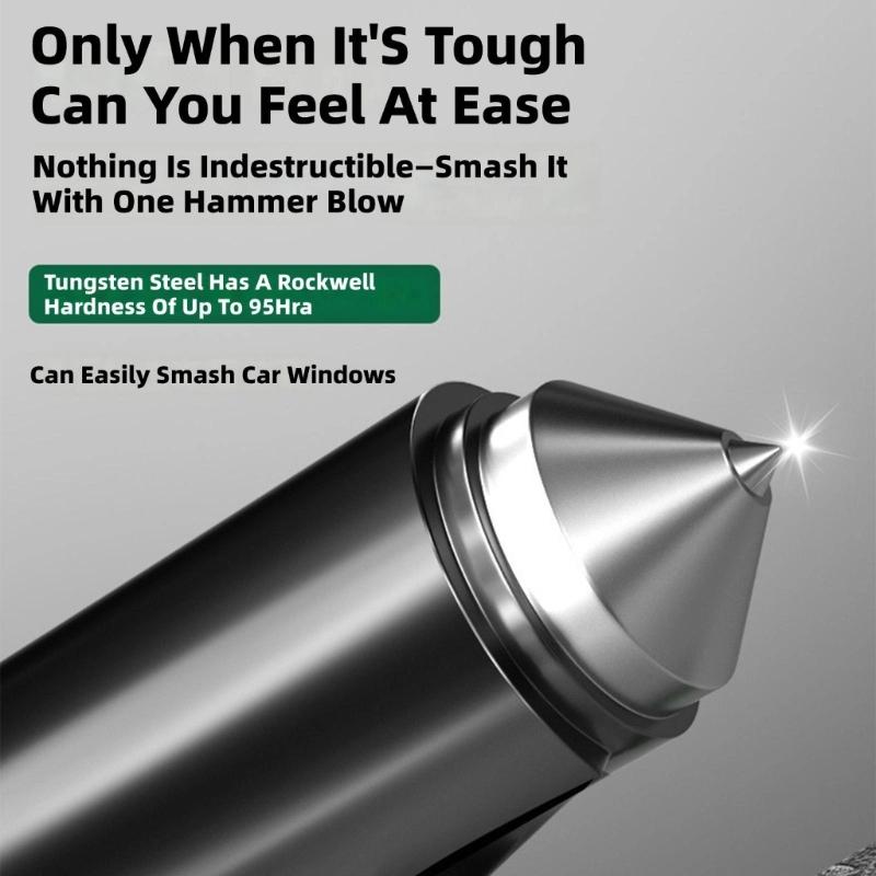 Compact Emergency Tool Featuring Window Breaker Seat Belt Cutter and Safety Hammer Suitable for Car Safety Easy to Use