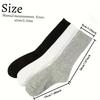 5Pairs Women Bulk Boot Stacked Scrunchie Winter Warm Mid-calf Socks, Couple Soft High Boot Socks Warm Thick Woman Mid-calf Socks