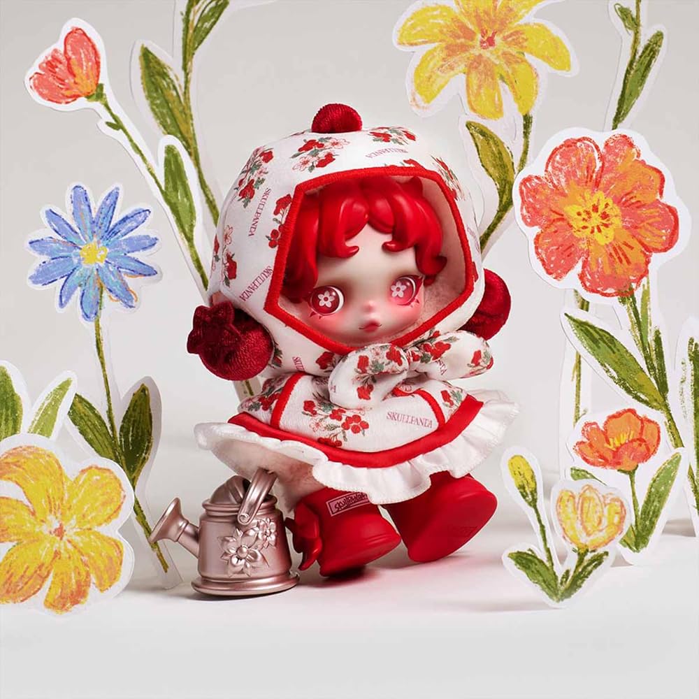 

POP MART Skullpanda Amid Flowers Plush Pendant Toy Keychain Soft Vinyl Doll