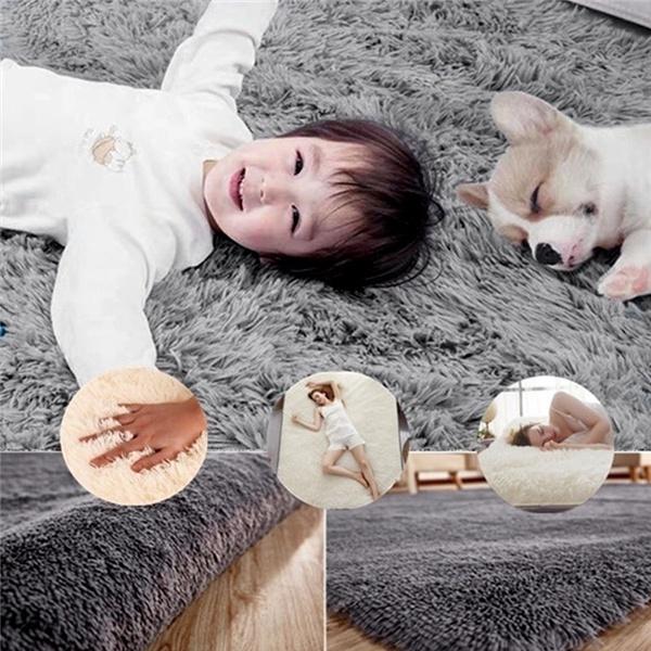 Nový Rainbow Koberec Oversied Nadýchané plyšové koberce Velké protiskluzové podlahové rohože Tie-Dye Umělecký koberec Shaggy Dětský pokoj Koberec do obývacího pokoje