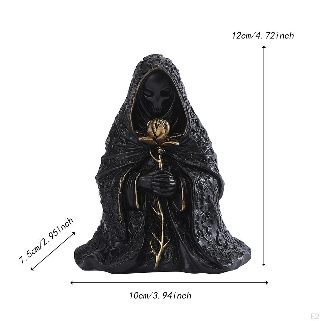 Halloween Wizard Figurine Sculpture Gift Art Crafts Tabletop Ornament for Entrance Desk