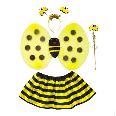 Bee Antenna Headband Skirt Kids Costume for Performance
