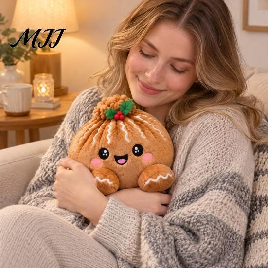 Office Desk Stress Relievers Giant Dumpling Plush Pillow, Cute Stuffed Steamed Bun Toy, Soft Unique Gifts for Friends Family Food Decompression Fidget