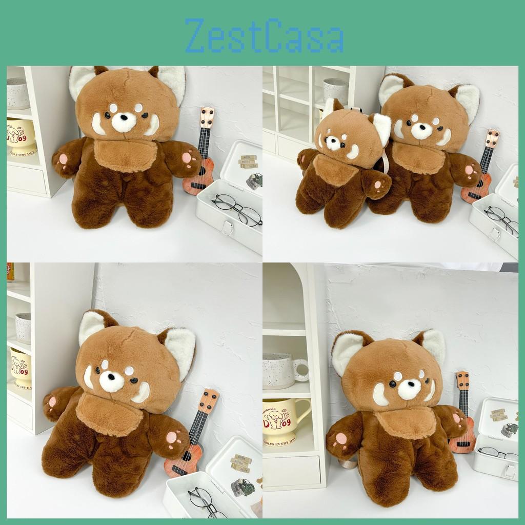 Cartoon Plush Raccoon Doll Backpack Outdoor Shoulder Bag Children Gift Festival