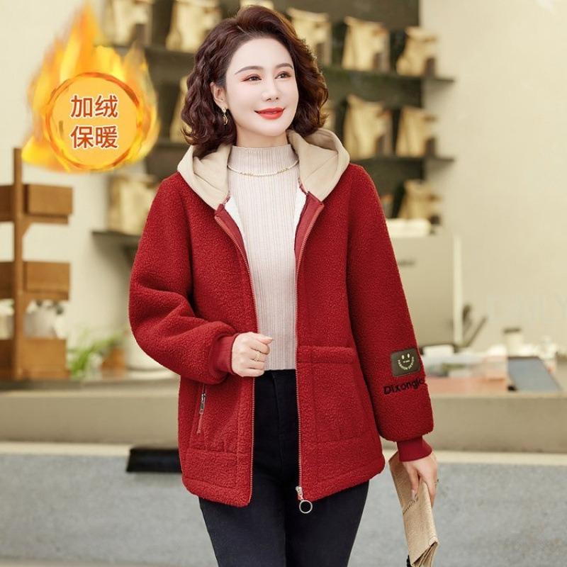 Winter Granular Coat Velvet Padded Jacket New Thickened Padded Coat Lamb Wool Warm Padded Jacket