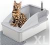 Stainless Steel Extra Large Cat Litter Box with Elevated Slope