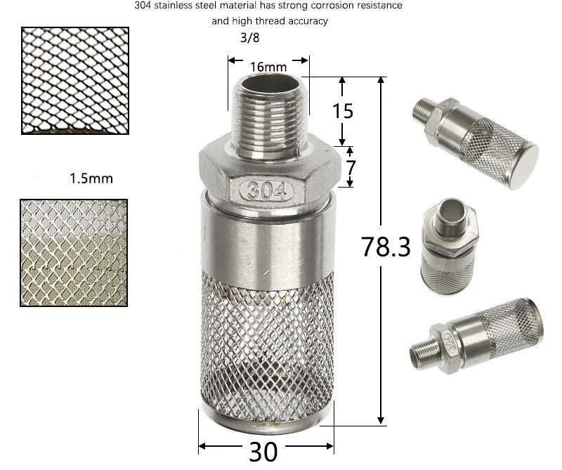 304 Stainless Steel Female Thread Filter Mesh Filter Circular Filter Head