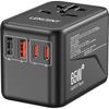Travel Adapter - Lencent - Gan3 65w - 2 Usb-a Qc4.0 - 2 Usb-c Pd3.0 - Fast Charging