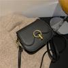 Fashion Lock Design Shoulder Bag New Flap Crossbody Bags For Women Solid Color Pu Leather Ladies Saddle Handbags