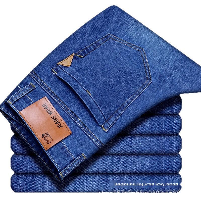 Herren Stretch Lockere Passform Gerade Beine Jeans