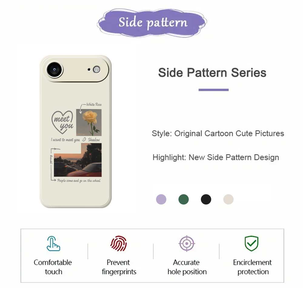 For iPhone 17 Air Case Meet You Photo Pattern Printing Straight Edge TPU Phone Back Cover