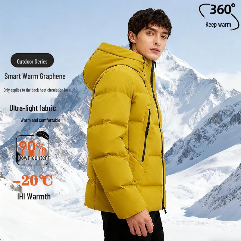 High Loft Winter Unisex Down Jacket - Extreme Cold Protection, Thick Short White Duck Down, Casual Outdoor Warmth