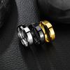 New Fashion Engraved Dating Rings for Men Stainless Steel Jewelry Personalized 6mm Rings Wedding Couple Anniversary Gifts