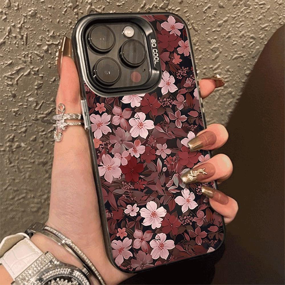 Purple Rhythm Flower Cluster Unique Phone Case for iPhone 17 16 15 14 13 12 11 Series Pro Max Plus