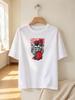 Unisex T-Shirt Little Demon Print Casual Loose Soft Daily Top