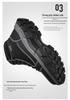 Men's Waterproof Non-Slip High-Top Hiking & Travel Shoes - Versatile, Outdoor, Plus Size, Velvet-Lined.