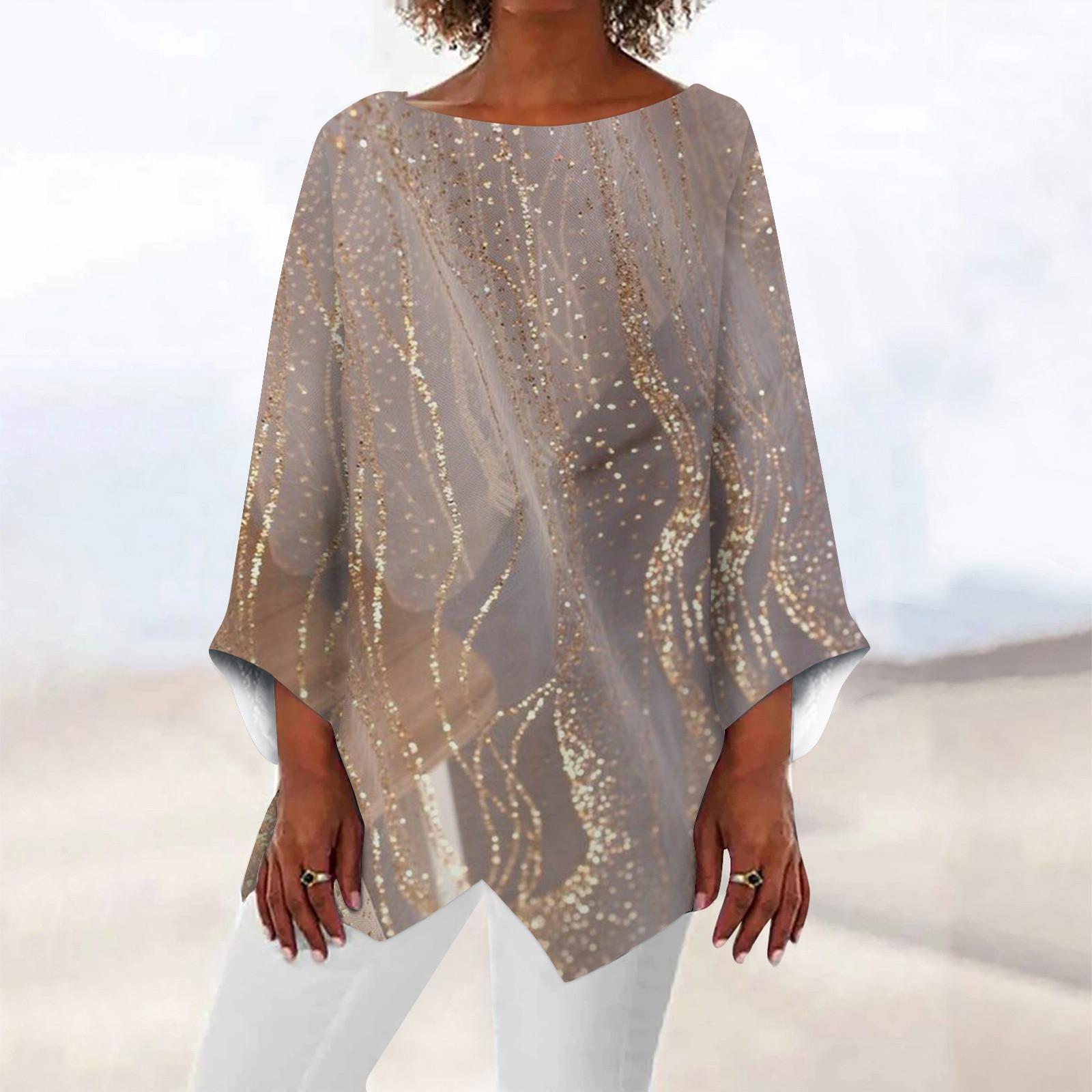 

Жіноча сорочка, блузка, повсякденна повсякденна футболка з круглим вирізом і довгими рукавами з асиметричним принтом із зображенням метелика XXL