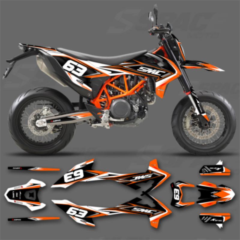 SPACE Custom Motorcycle Graphics For KTM 2019 2021 2022 SMC-R 690 19-21 SMC-R Enduro Decal Stickers Kits 002
