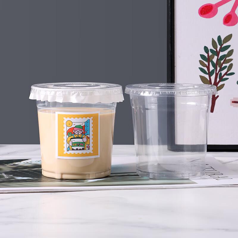 BJ Disposable Boba Tea Cups with Lids & Straws