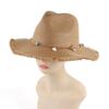 Women's spring and summer sweet wind straw hat personalized fringed edge Panama straw hat travel sun hat