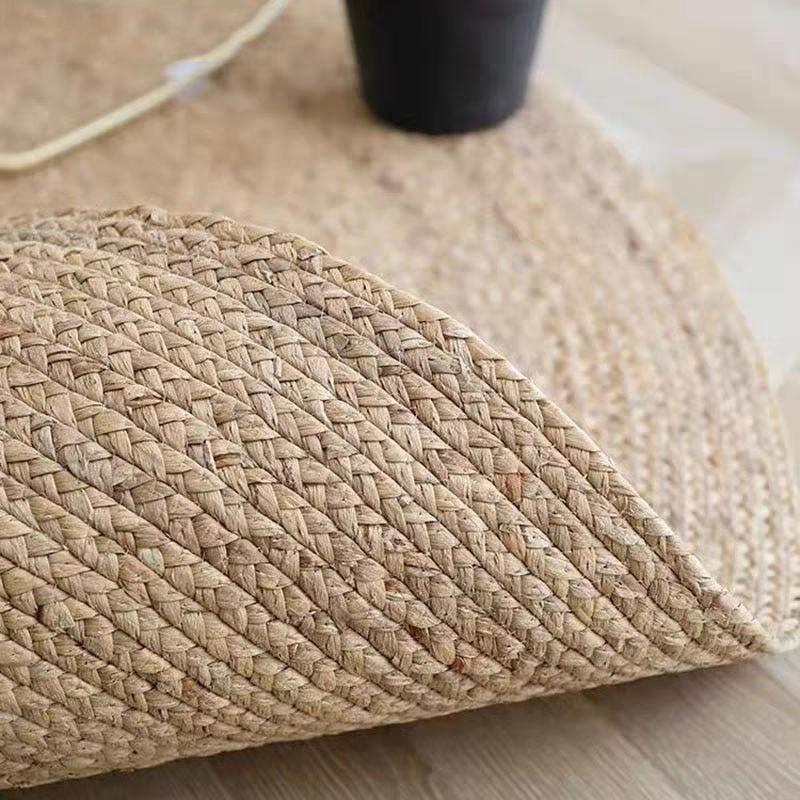 Ovale Runde Teppiche aus Naturrattan für Wohnzimmer Schlafzimmer Japanischer Stil Strohteppiche Binsen Gras Bodenmatten Handgewebte Heimdekoration