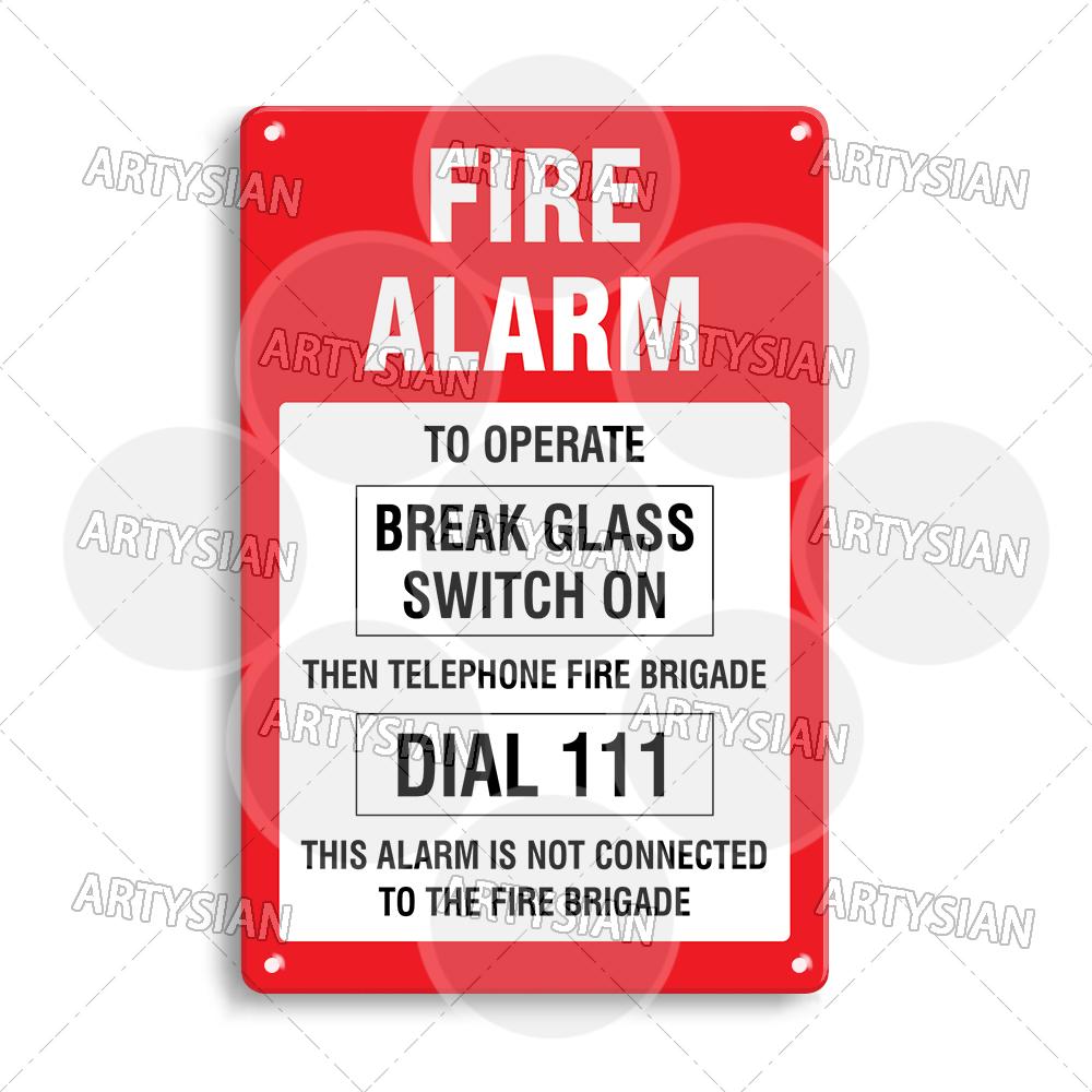 Fire Safety Metal Sign Flammable Warning Emergency Exit Escape Alarm Extinguisher Instruction Signage Assembly Hose Reel Plaque