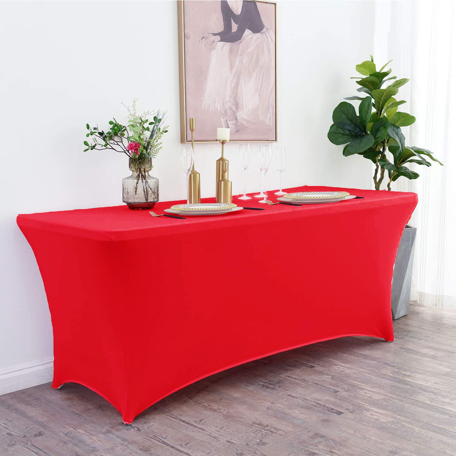 

Luxury Elastic Tablecloth for Weddings & Events - Solid Color, Full Wrap, Rectangular 120x60x75cm