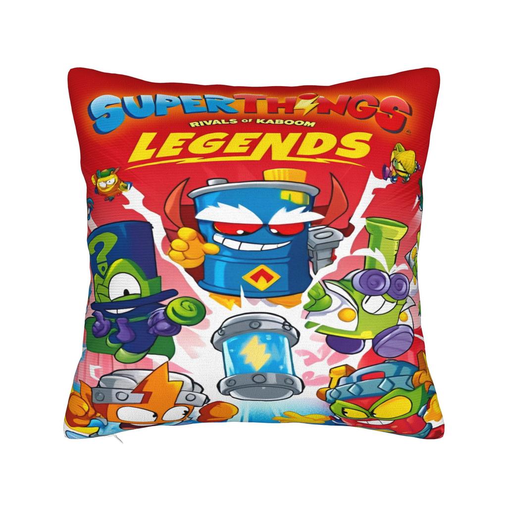 SuperThings Cartoon Square Pillow Cases Kazoom Power Kindergarten Cushion Covers Awesome Decorative Pillowcase for Sofa cm